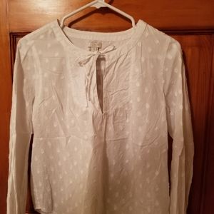 J Crew Factory white dot shirt